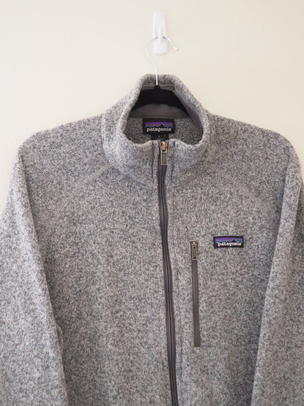 Patagonia Grey Full Zip Better Sweater Mens sz L - Picture 4 of 5